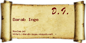 Darab Inge névjegykártya